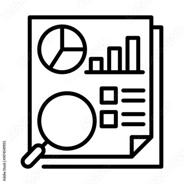 Fototapeta Data literacy single icon