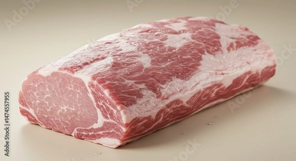 Fototapeta Raw Pork Loin Roast