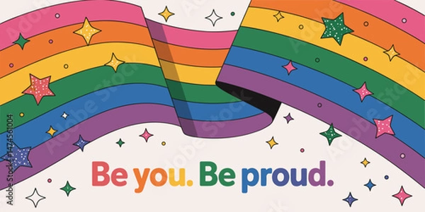 Fototapeta pride month flag, happy pride month, gay pride month, lgbt, happy pride, pride flag, month flag, pride flag, flag pride, gay, national pride day, american pride month, pride flag with blank space, rai