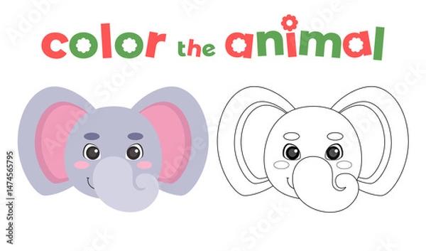 Obraz 42 - Animals head coloring