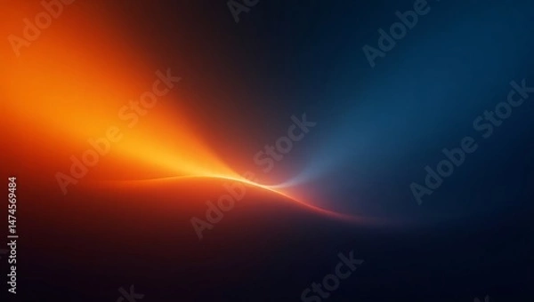 Obraz Vivid Abstract Gradient Background: Orange and Blue Flow