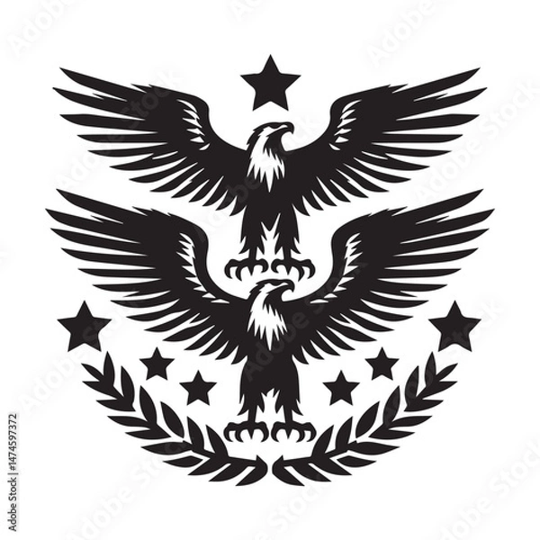 Obraz Eagle Silhouettes Vector Collection