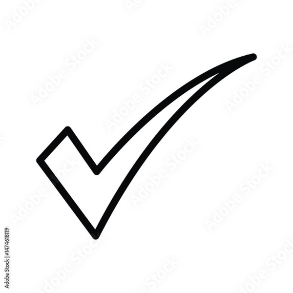 Obraz check mark icon , template, flat, design, vector, illustrations, education, style, trendy, collections