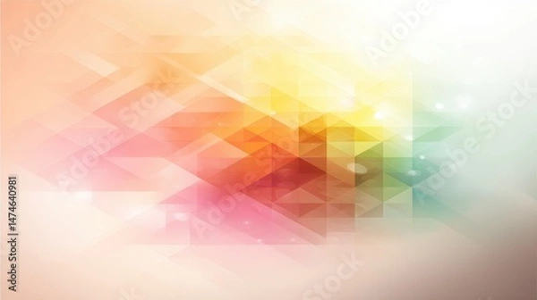 Fototapeta Colorful Abstract Background with Geometric Shapes and Soft Gradient for Creative Projects