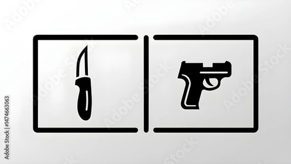 Fototapeta sharp weapon vector icon