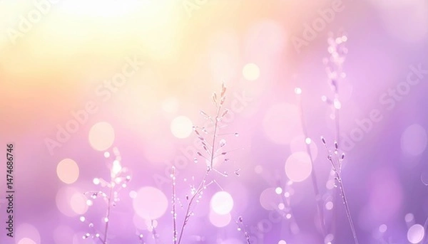Fototapeta Gentle breeze flowing through lush wildflowers nature scene soft focus serene atmosphere dreamy light