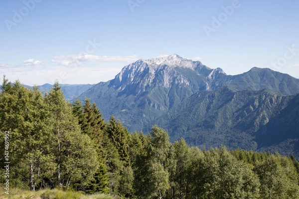 Obraz Mountain named “Grigna”.
Panoramic view on mountain named “Grigna” from a location named: “Alpe Giumello”.
