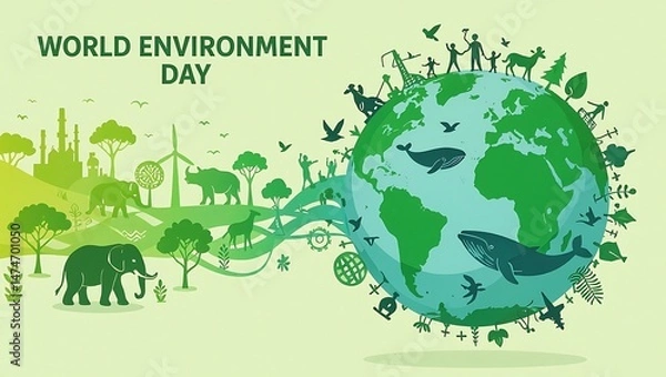 Fototapeta world environment day banner template