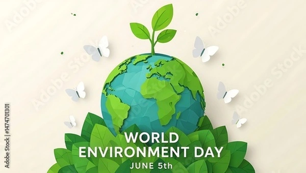 Fototapeta world environment day 2025 banner template