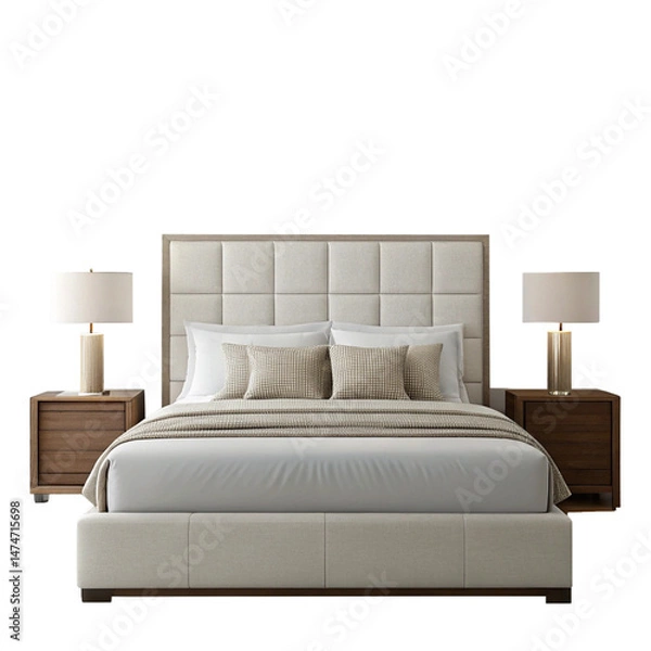 Obraz modern bed isolated on transparent background