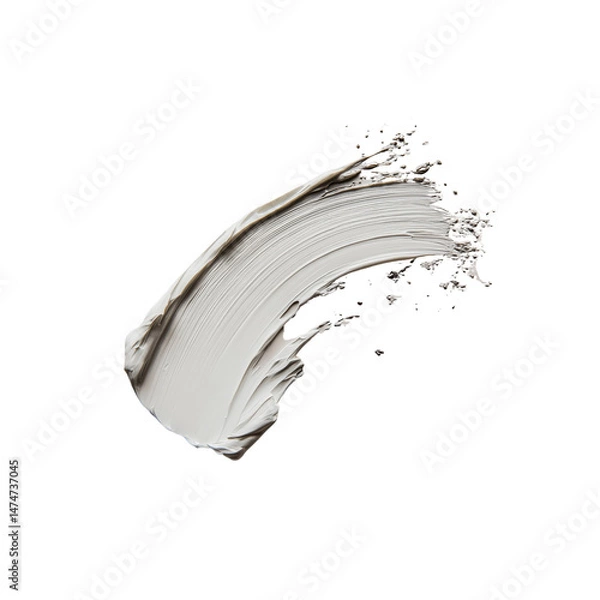 Obraz Abstract White Paint Stroke on Transparent Background