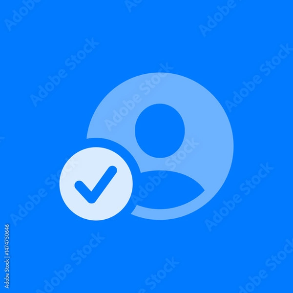 Fototapeta Person Crop Circle Filled Badge Checkmark