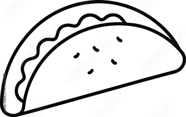 Obraz taco icon vector illustration