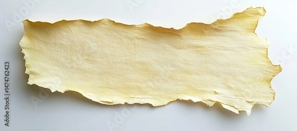 Fototapeta Light beige, unevenly textured sheet of material.  It appears to be dried, flat, and possibly a type of parchment or skin