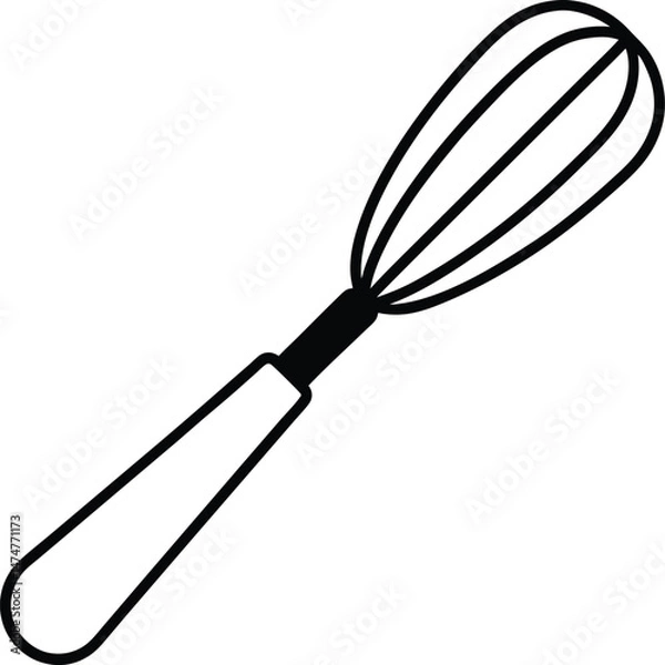 Obraz whisk isolated on white background