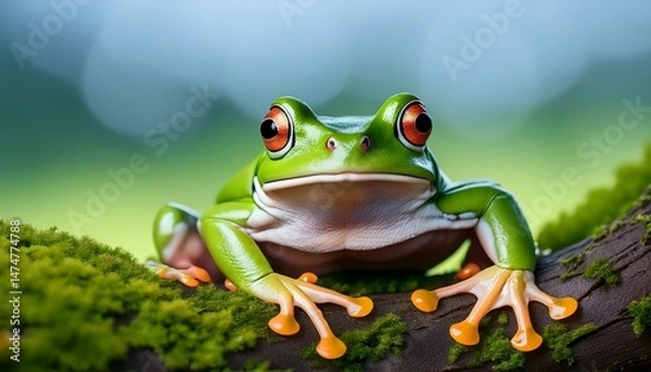 Fototapeta european green tree frog