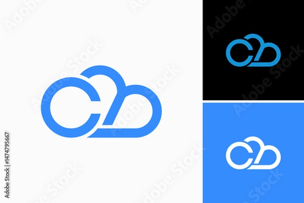 Obraz C Cloud Vector Logo Premium 