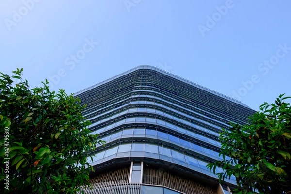 Fototapeta High rise buildings in office area, Clear sky.