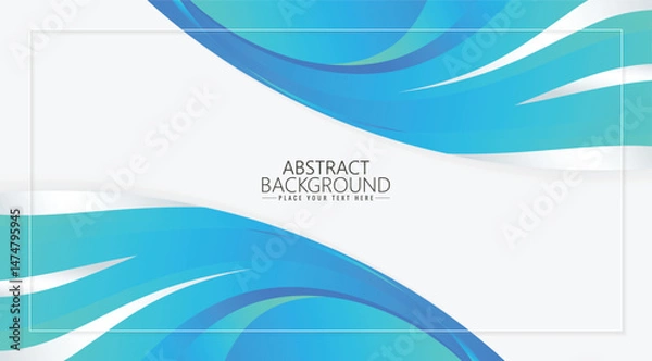 Fototapeta Modern and elegant abstract background with blue wave design