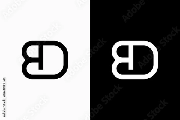 Obraz Initials BD Vector Logo Premium 