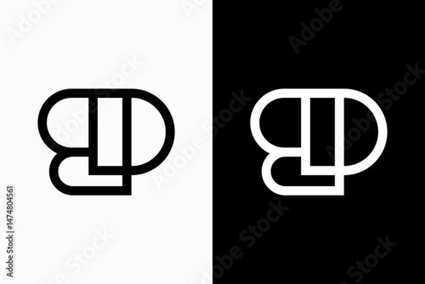 Obraz Initials BD Vector Logo Premium 