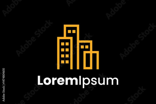 Obraz Real Estate Building Vector Logo Premium 