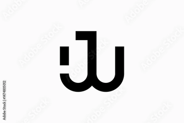 Obraz Initials JW Vector Logo Premium 