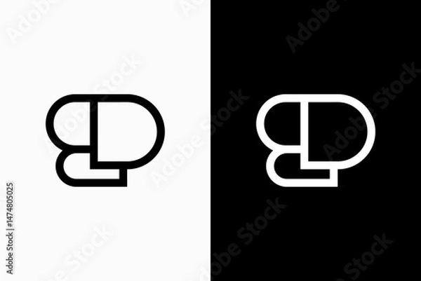 Obraz Initials BD Vector Logo Premium 
