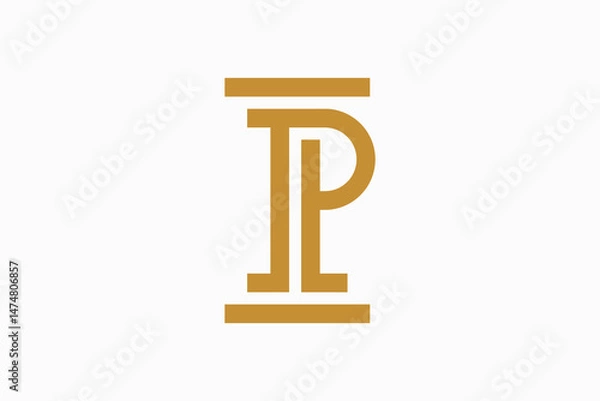 Obraz P Pillar Vector Logo Premium 