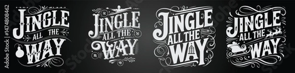 Obraz Hand-Drawn Blackboard Illustration with Decorative Seasonal Graphics