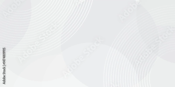 Fototapeta White geometric abstract background overlap layer on bright space with lines effect decoration. Modern graphic design abstract modern simple art