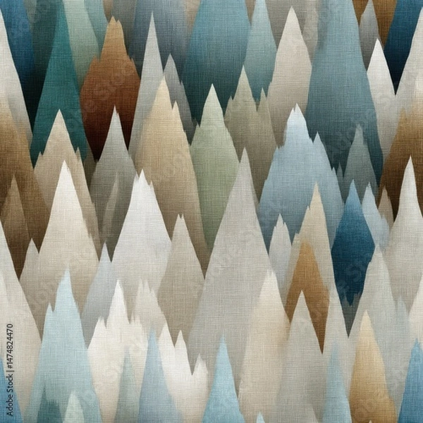 Fototapeta Abstract Mountain Peaks Pattern Digital Artwork Colorful Textures Visual Art Aesthetic Modern Design