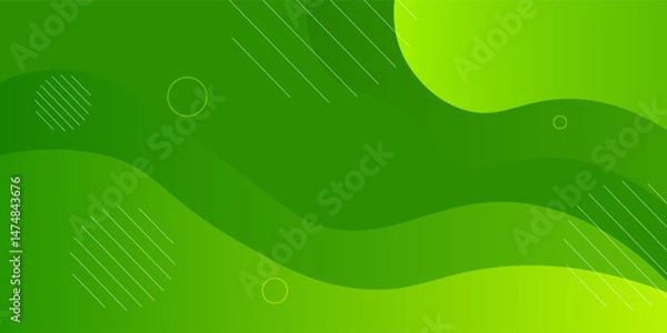 Obraz Abstract green geometric background. Eps10 vector