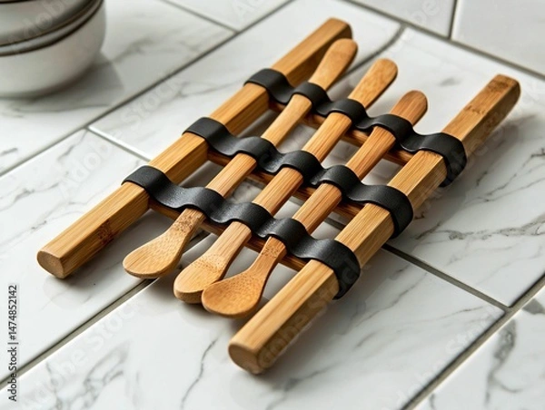 Fototapeta Bamboo Spoon Rest
