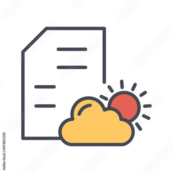 Fototapeta Weather Report Vector Icon