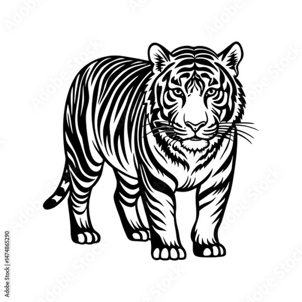 Fototapeta tiger vector illustration