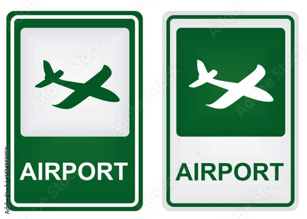 Obraz Airport isolated sign. vector illustration