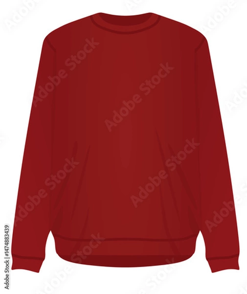 Obraz Red  sweatshirt blazer. vector illustration