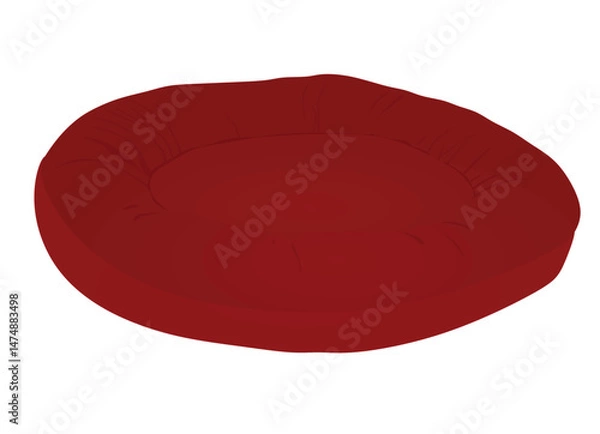 Obraz Red pet pillow. vector illustration