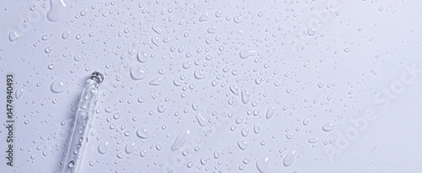 Fototapeta The texture of cosmetic micellar water or moisturizing toner