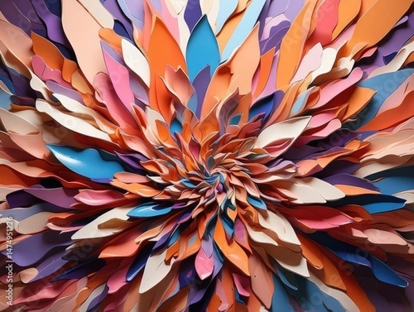 Fototapeta How about: "3D Extruded Liquid Abstract Design"?