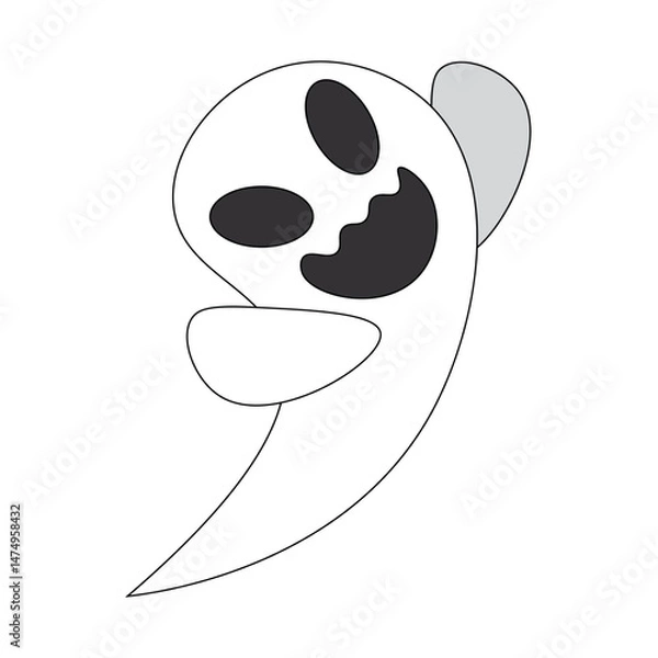 Obraz Isolated halloween ghost icon Vector