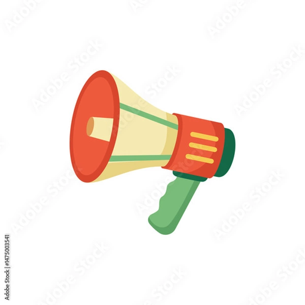 Obraz Simple Colorful Megaphone Vector Illustration for Announcement and Promotion