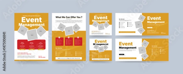 Fototapeta Corporate Events Unlocked: Mastering Business Event Management. Social media post set banner.