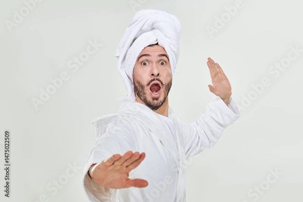 Obraz expressive karate man