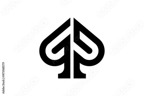 Obraz GP Spade Monogram Logo Design