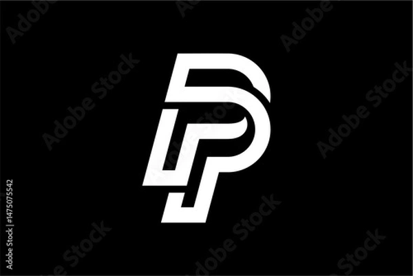 Obraz PP Connect Monogram Logo Design