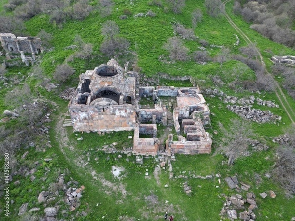 Fototapeta ruin of the ancient monastery in armenia