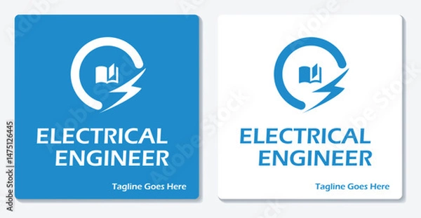Obraz Electrical Book Logo Vector Flat Design For All Division