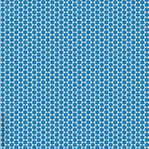 Fototapeta Geometric shape flower patter design, gradian bule color.